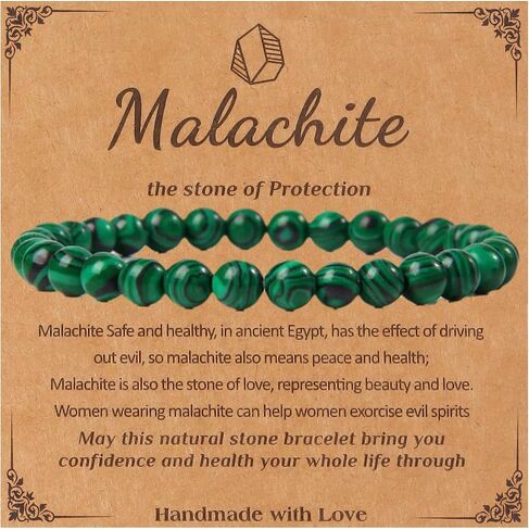 SONNYX Natural Stone Crystal Bracelet for Women Men - 6MM Semi-Precious Gemstone Beaded Bracelet Stretch Beads Bracelet Yoga Bracelets Jewelry in Kuwait
