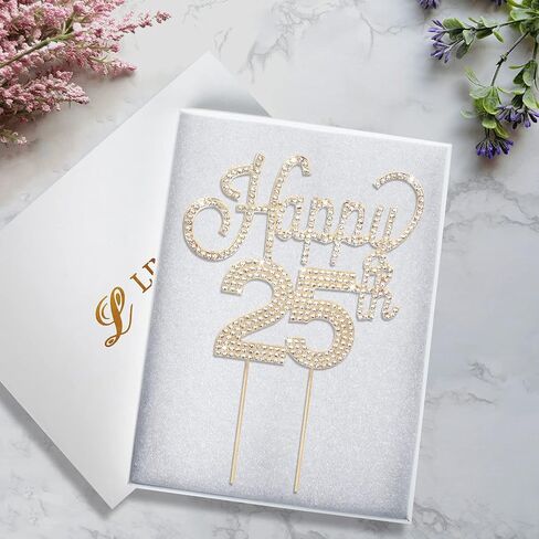 LINGTEER Happy 18th Birthday Gold Rhinestone Cake Topper - Cheers to 18th Birthday Eighteen Years Old Party Cake Centerpieces Topper Decorations Gift Sign. in Kuwait