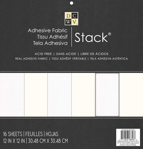 DCWV Paper Pad 12 x 12-inch Real Burlap Fabric 15 Sheets, Pack of 15, Multi-Colour in Saudi Arabia