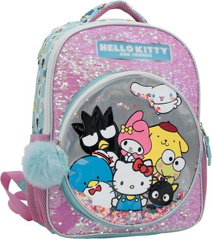 AI ACCESSORY INNOVATIONS Hello Kitty & Friends Girls Backpack, Sanrio Kawaii Book Bag, Flip Sequin 16" School Bag in Kuwait