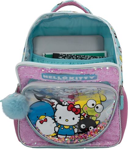 AI ACCESSORY INNOVATIONS Hello Kitty & Friends Girls Backpack, Sanrio Kawaii Book Bag, Flip Sequin 16" School Bag in Kuwait