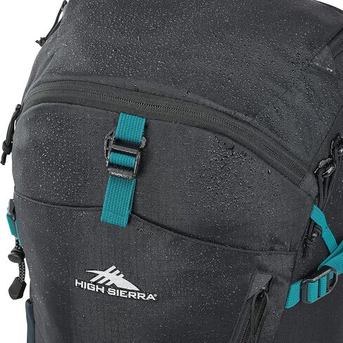 High Sierra Pathway 2.0 Backpack with Hydration Storage Sleeve, for Hiking, Biking, Camping, Traveling, Black, 75L in Kuwait