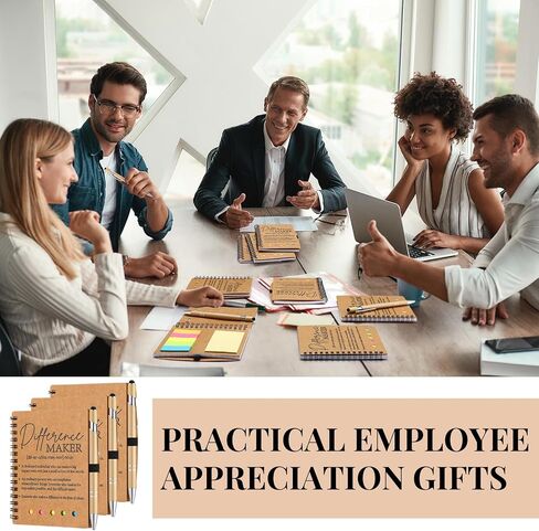 20 Sets Difference Maker Gifts Bulk Employee Appreciation Gifts Spiral Notebook Journal with Sticky Notepad Index Tabs Thank You Gifts with Stylus Ballpoint Pen Bulk for Coworker Teacher in Saudi Arabia