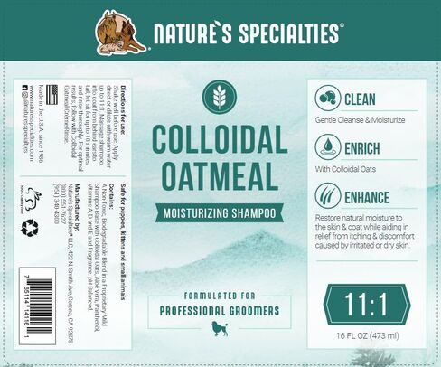 شامبو الشوفان الغروي للكلاب والقطط من شركة Nature's Specialities، غير سام وقابل للتحلل البيولوجي، 8 أونصة (OATS8) in Saudi Arabia