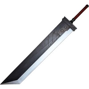 57" Fantasy Cloud Foam Buster Sword. Foam Broad Sword with PU Inner Core. for Cosplay Costume Prop, Collection and Gift. Black