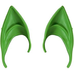 Adult Latex Alien Elf Fairy Spock Pointy Ear Wrap Around Tips LARP Cosplay Green
