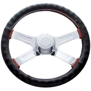 United Pacific 70111 18" Steering Wheel Cover - Black