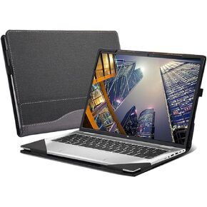 Laptop Cover for HP ProBook x360 435 G7 G8 G9 G10| HP EliteBook 840 14 inch G9| EliteBook 845 14 inch G9 Notebook .All Inclusive Drop Case 14" PU Leather Inside Pocket Cover (Gray)