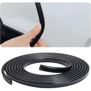 16.4ft/5M U-Channel Rubber Edge Trim,Weather&Crash Protection Car Essential Car Door Edge Guards for Car Door Seal Hood Air Vents Trunk Lid Metal Edge (Black)