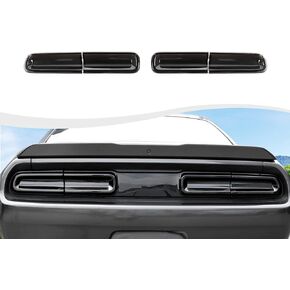 JWWY for Challenger Taillight Tail Lamp Rear Light Tail Light Covers Guards Protector Cover Trim for 2015-2024+ Dodge Challenger Exterior Accessories, ABS Smoked Black 2pcs