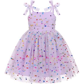 Flower Girl Dress Toddler: Birthday Dress for 2 Year Old Girl, Baby Girls Tutu Cake Smash Summer Pageant Backless Fairy Princess Party Sequin Baptism Ruffle Easter Photoshoot Yellow & Daisy 2-3T
