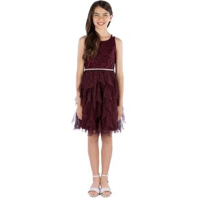 Speechless Girls' Sleeveless Lace Bodice and Fairy Skirt Party Dress