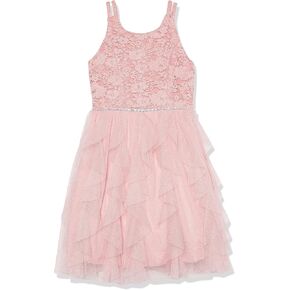 Speechless Girls' Sleeveless Lace Bodice and Fairy Skirt Party Dress