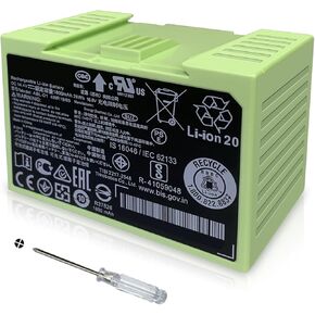 ABL-D1 Replacement Lithium Ion Battery for iRobot Roomba e e5 e6 and i i3 i4 i6 I7 i7+ i8 Plus Series 4INR19/65 DC 14.4V 1800mAh/26Wh