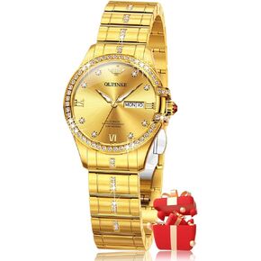 OUPINKE Womens Automatic Watches Mechanical Diamond Luxury Dress Self Winding Stainless Steel Waterproof Luminous Wrist Watches for Women Gift