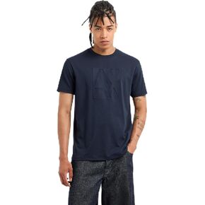 Armani Exchange Men's Large Debossed Ax Logo Regular Fit Tee