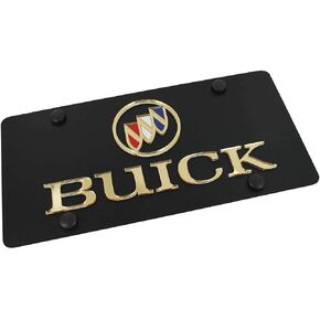Eurosport Daytona Carbon Steel License Plate for Buick (Black)
