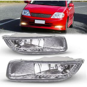 Driving Fog Lights Lamps Assembly for 2003-2004 Toyota Corolla Fog Light Replacement with H3 Bulbs & Switch and Wiring Kit