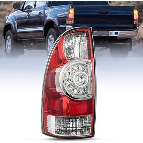 Nilight Taillight Assembly Compatible with Toyota Tacoma 2005 2006 2007 2008 2009 2010 2011 2012 2013 2014 2015 Rear Lamp Replacement LED Lens Driver Side and Passenger Side
