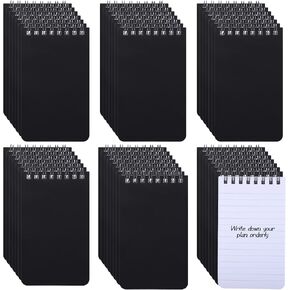 Small Spirals Notepads, 50 Pcs 3 x 5 Inches Mini Notebooks, 60 Sheets Mini Portable Pocket Notebook, Top Bound Notebook Memo Pads for Home Office School
