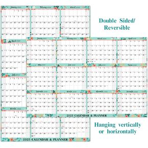 Calendar 2024-2025 - Large Wall Calendar 2024-2025, JUL.2024 - DEC.2025, 11.6'' x 14.8'', 18 Monthly Calendar Wall with Julian Date, Holidays Reminder, Golden Binding, Thick Paper, Large Writing Blocks