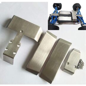 4pcs Stainless Steel Skid Plate Protector 4pcs for 1/16 Mini E Revo Summit Slash VXL