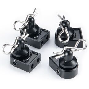 4Pcs RC Body Post Mounts Shell Holder Mount with Body Post and Clips Set for 1/10 Axial SCX10 PRO AXI03028 RC Car Upgrades Part