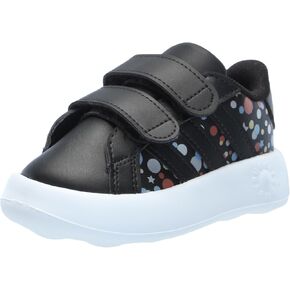 adidas Kids Grand Court 2.0 Sneaker, Black/Black/Silver Metallic, 10 US Unisex Toddler
