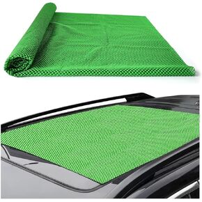 Car Roof Rack Pads, 47" X 40" Vehicle Rooftop Cargo Bag Protective Mat, Non-Slip Automotive Roof Cushioned Protection Layer Accessories, Universal for SUV, Sedan, Truck (Black)