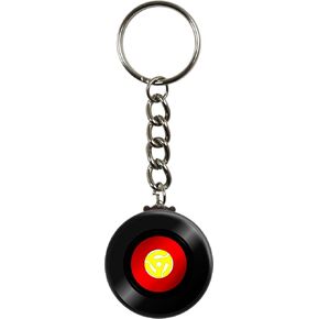Square Deal Recordings & Supplies 7 Inch Vinyl Record With A Yellow Adapter - 1.5" Metal Keychain