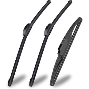 3-Pack OEM Windshield Wiper Blades Replacement for 2001-2005 Toyota Rav4,2001-2007 Toyota Highlander,Original Factory Quality Windshield Wiper Blades Set-22"/19"/12"(U/J HOOK)