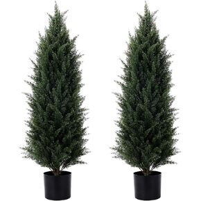 Metach 4ft(48") Artificial Cedar Shaped Tree - Potted Plant, Suitable for Indoor and Outdoor Decoration, Suitable for Homes and Offices, Trimmed and Lifelike Artificial shrubs.