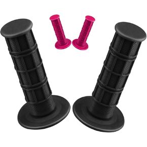 7/8'' 22mm Rubber Handlebar Grips Aftermarket Replacement Parts Fit for Arctic Cat Suzuki Yamaha Kawasaki Honda ATV Pit Dirt Bike.