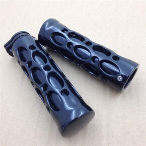 HTTMT TRHB103-1''- Black Motorcycle Hole Hollow Shape 1" Hand Grips Compatible with Nomad Drifter Vulcan 1600 2000/ Kawasaki Vulcan 1500 Classic