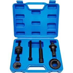 Power Steering Pulley Puller Remove Install Tool Compatible with Most Domestic Vehicles, Ford, GM, VW, Chrysler, Vacuum Pump Pulleys Installation Remover Tool Set Disconnect Tool Screw Set