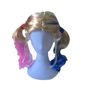 Multi-Color Ponytail Wigs for Women Halloween Party Costume