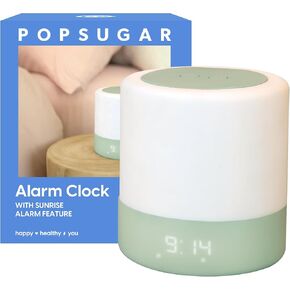 POPSUGAR Sunrise Alarm Clock, Wake Up to Natural Light with Sunlight Lamp, Sound Machine with Daylight and Sunset Simulation, Gentle Wake Up