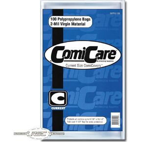 Current 2-Mil Polypropylene Comic Bags - 6-7/8" x 10-1/2" - Pack of 100
