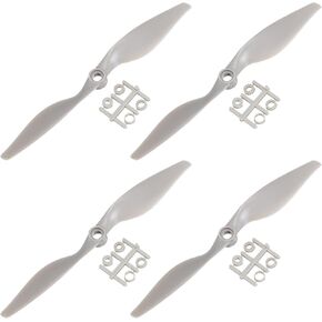 MECCANIXITY 8x4 Propeller RC Propellers 2 Vane Blades Props Grey with Adapter Rings for Electric Airplane Aircraft, Pack of 4