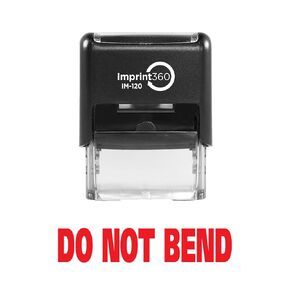 Imprint 360 AS-IMP1005 - DO NOT Bend, Heavy Duty Commerical Quality Self-Inking Rubber Stamp, Red Ink, 9/16" x 1-1/2" Impression Size, Laser Engraved for Clean, Precise Imprints