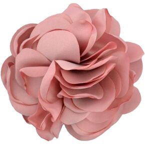 Kokoma Elegant Pink Rose Flower Statement Ring for Women Handmade Velvet Floral Blossoming Wedding Ring Adjustable Finger Band Flower Ring for Dance Accessories