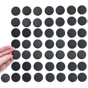 Stonehaven Miniatures 50PK - Blank Miniature Bases, 32mm Diameter - Designed for 28mm Scale Tabletop War Game Miniatures - Plastic, Black