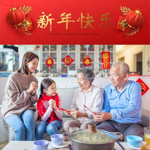 50 Pack - Trendy Chinese New Year Traditional Red Packet/Lai See/Hong Bao/Lucky Money/Red Envelope for Wedding Graduation Lunar New Year Festival Birthday Baby Gift Pocket Money (RP-195) in Saudi Arabia