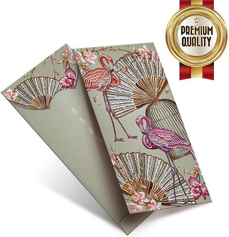 50 Pack - Trendy Chinese New Year Traditional Red Packet/Lai See/Hong Bao/Lucky Money/Red Envelope for Wedding Graduation Lunar New Year Festival Birthday Baby Gift Pocket Money (RP-195) in Saudi Arabia