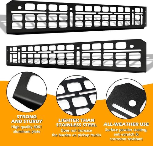 Side Bed Molle System Truck Rigid Molle Panel System Metal Molle Panel Truck Bed Molle Panel Compatible with R1T Accessories 2022 2023 2024 R1T in Saudi Arabia
