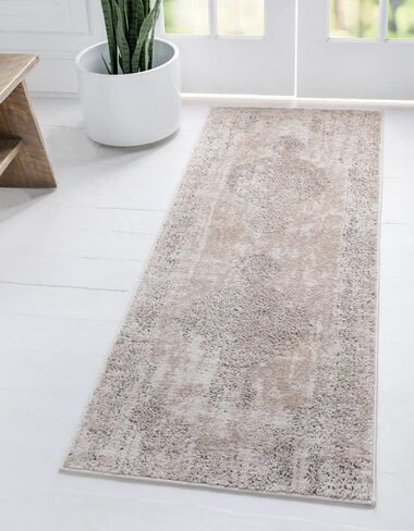 سجادة منطقة مجموعة Loom Portland الفريدة - Woodburn (2' 2" x 12' Runner، عاجي/بيج) in Saudi Arabia