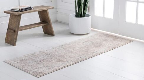 سجادة منطقة مجموعة Loom Portland الفريدة - Woodburn (2' 2" x 12' Runner، عاجي/بيج) in Saudi Arabia
