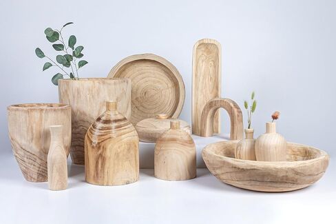 Creative Co-Op Decorative Natural Paulownia Wood Container with Lid in Saudi Arabia