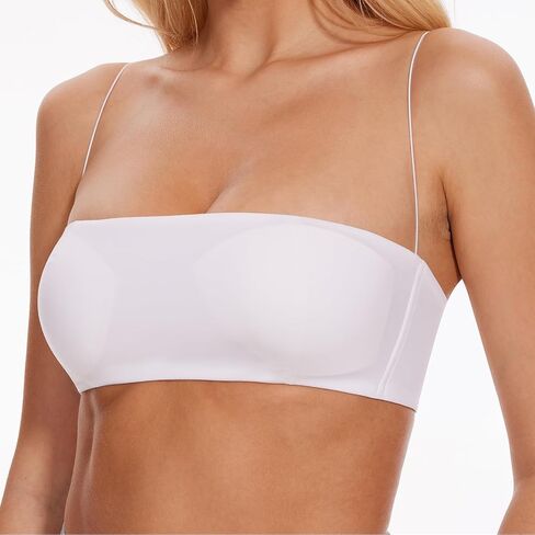 Seamless Bandeau Bra for Women Spaghetti Bralette Wirefree Square Neckline Low Back Bra Top in Saudi Arabia