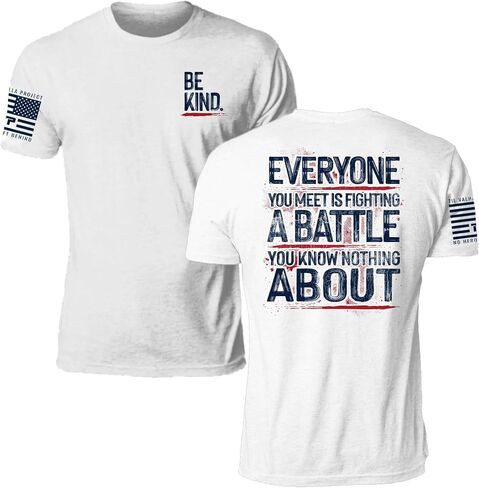 Til Valhalla Project Be Kind Tee | Veteran Owned and Operated - Proudly Printed in The USA in Saudi Arabia